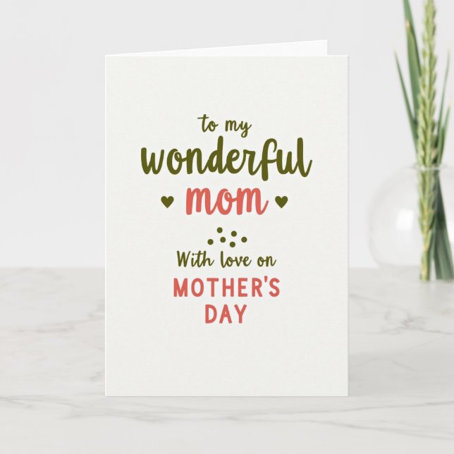 Loving Mothers Day Script Card (Front)