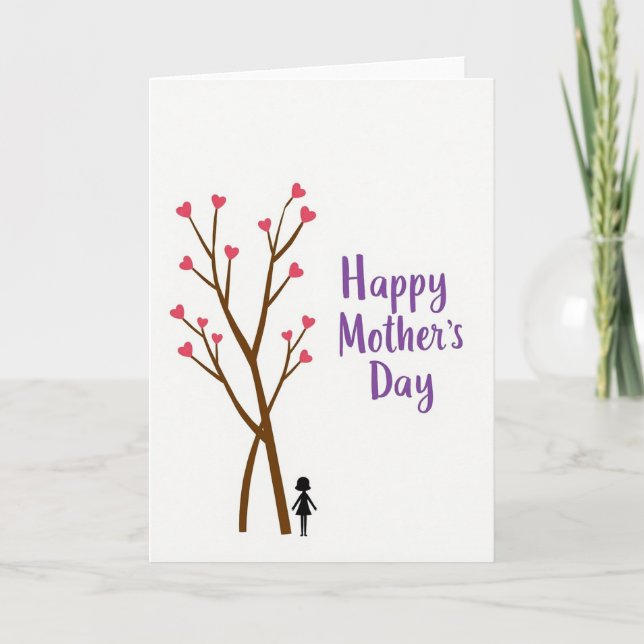 Loving Mothers Day Tree Card (Front)