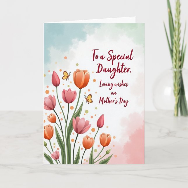 Loving Mothers Day Tulips Card (Front)