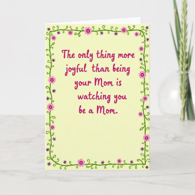 Loving Mothers Day Vine Art Card (Front)
