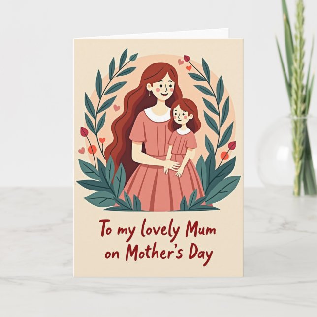 Loving Mum Floral Archway Card (Front)