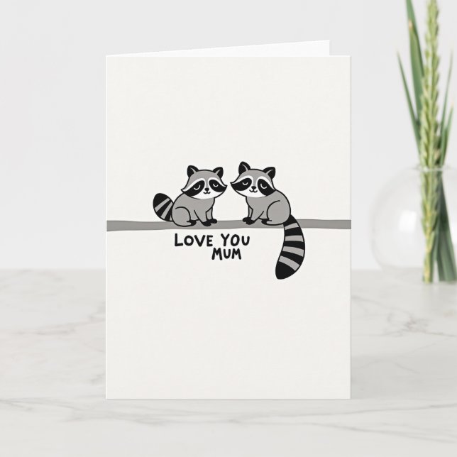 Loving Mum Forest Friends Card (Front)