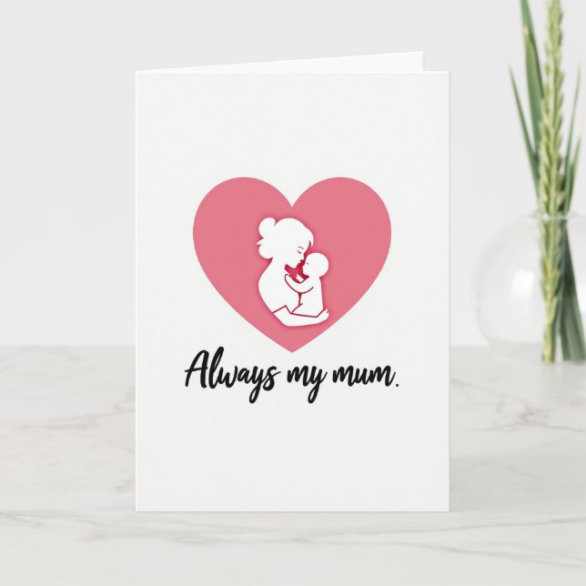 Loving Mum Silhouette Art Card (Front)