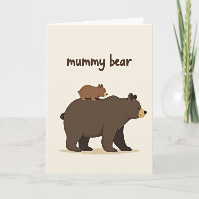 Loving Mummy Bear Scene Card (Front)