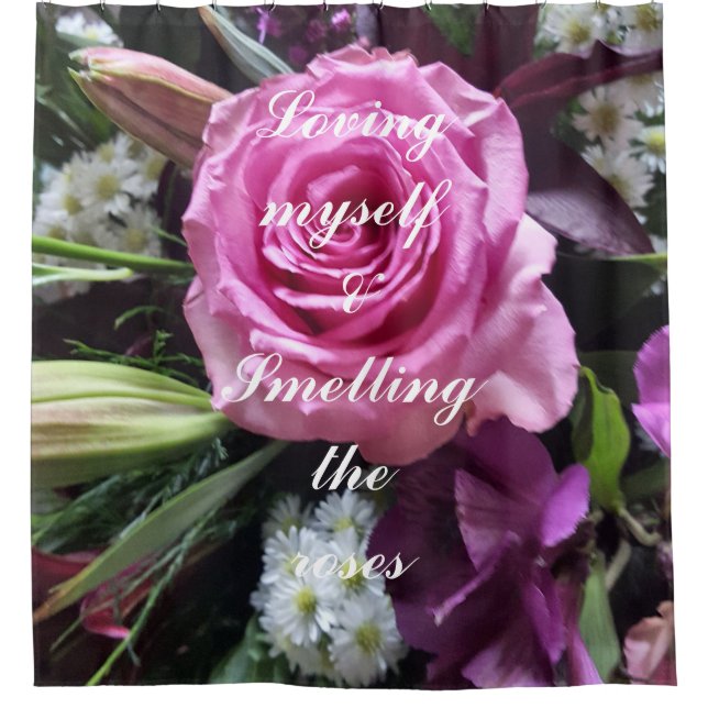 Loving Myself Shower Curtain (Front)