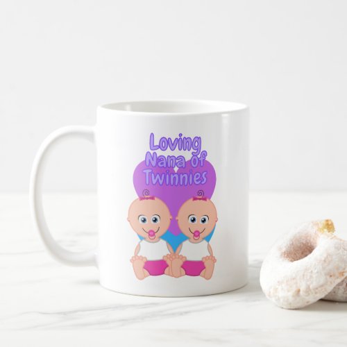 Loving Nana of Twinnies Customizable Mug Girl