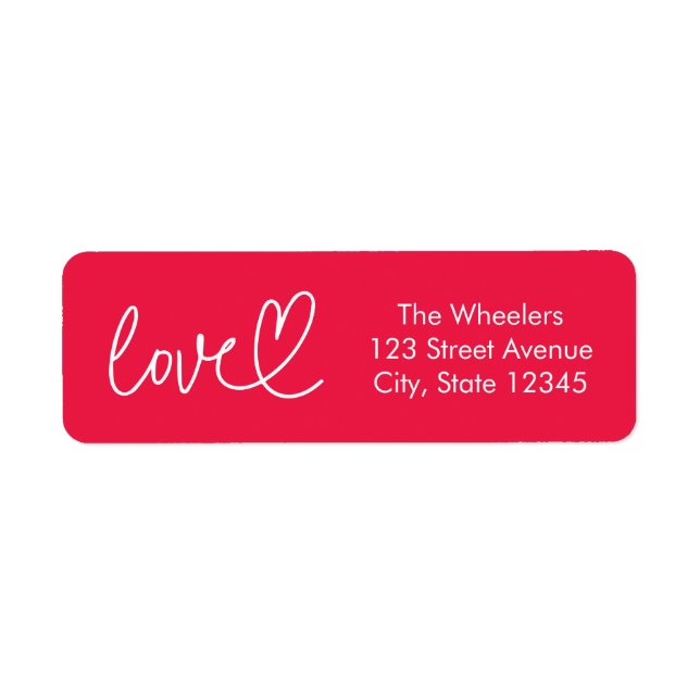 Loving Note EDITABLE COLOR Holiday Address Label (Front)
