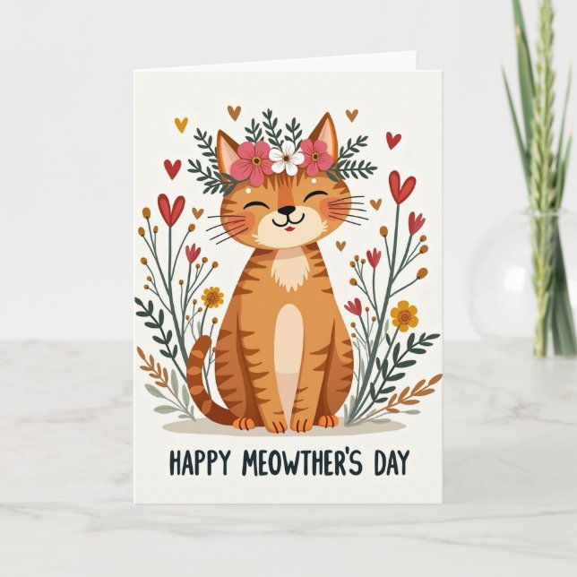 Loving Orange Cat Card (Front)