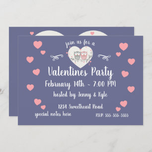 Loving Owls Valentines Day Invitation