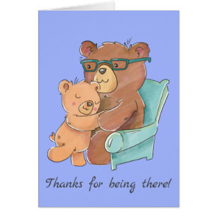 Loving Papa Bear with baby bear Father's Day Cards