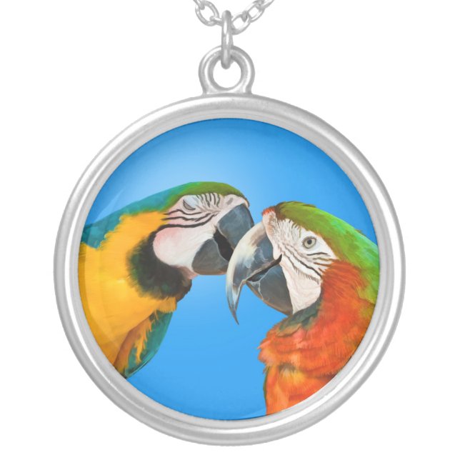 Loving Parrots Necklace (Front)