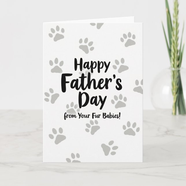 Loving Paws Fathers Day Card (Front)