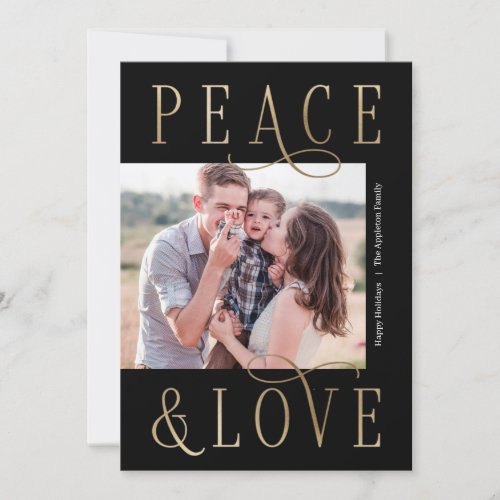 Loving Peace Editable Color Holiday Photo Card