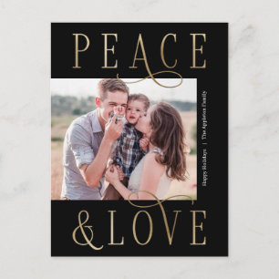 Loving Peace Editable Color Photo Holiday Postcard