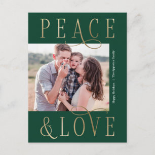 Loving Peace Editable Color Photo Holiday Postcard