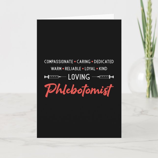 Loving Phlebotomist Phlebotomy Doctor Nurse Gift Card (Front)