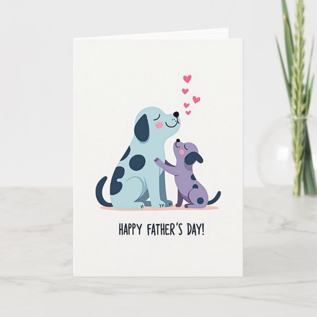 Loving Pup Fathers Day Card (Front)