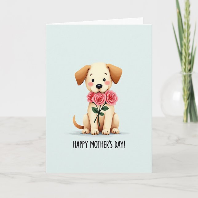 Loving Pup Mothers Day Card (Front)