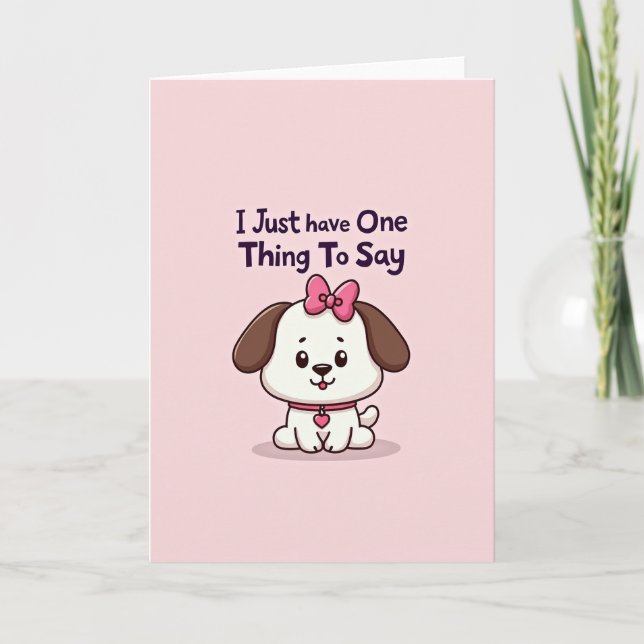 Loving Pup Mothers Day Message Card (Front)