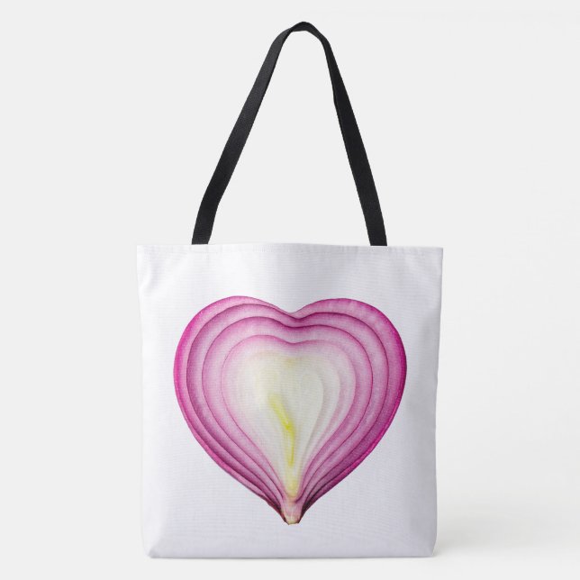 Loving Purple Onion Large Shoulder Tote (Front)