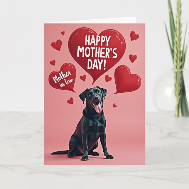Loving Retriever Mothers Card (Front)