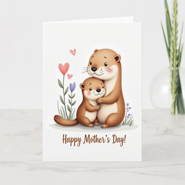 Loving River Creature Mothers Day Card (Front)