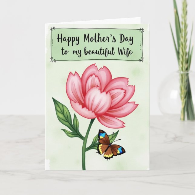 Loving Script Mothers Day Card (Front)