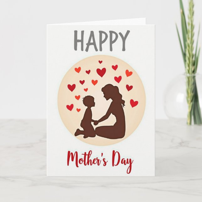 Loving Silhouettes Mothers Day Card (Front)