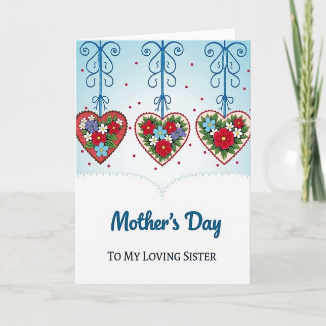 Loving Sister Mothers Day Card (Front)