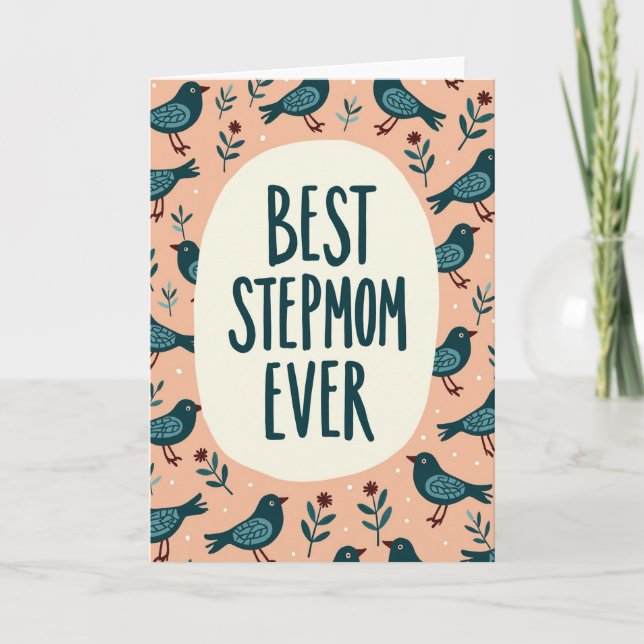 Loving Stepmom Birdsong Card (Front)