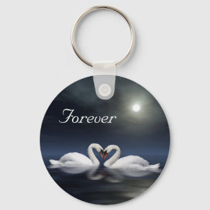 Loving swans keychain