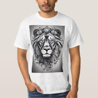 Loving T-shirt for men with lions design 