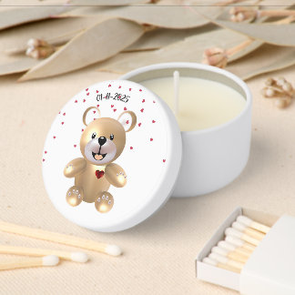 Loving Teddy Mini Candle Favors