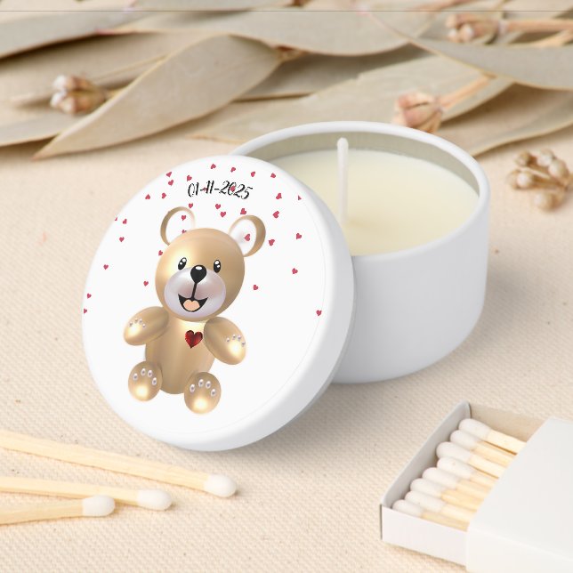Loving Teddy Mini Candle Favors (Insitu)
