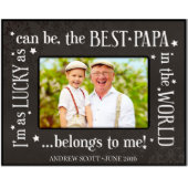 Loving the Best Papa Black Picture Frame (Front)