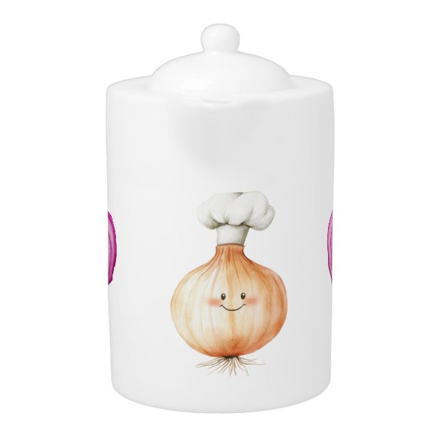 Loving The Greatest Onion Chef Porcelain Teapot (Front)