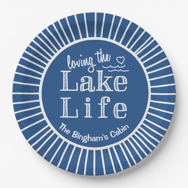 Loving the Lake Life Paper Plates (Front)