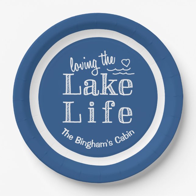 Loving the Lake Life Paper Plates (Front)