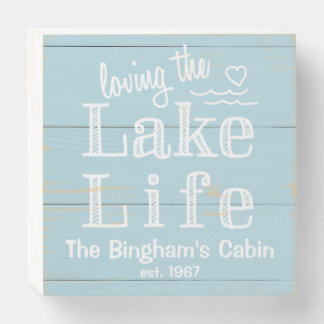 Loving the Lake Life Wooden Box Sign