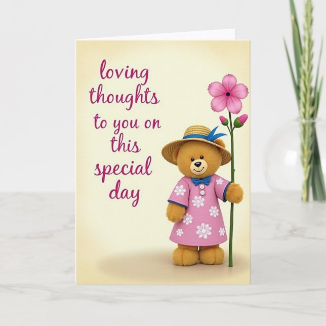 Loving Thoughts Bear Card (Front)