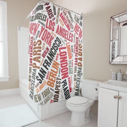 Loving traveling shower curtain