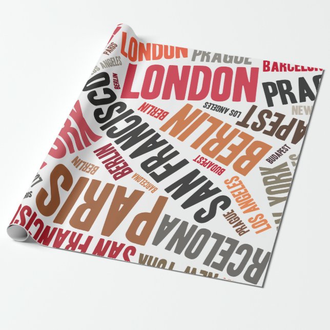 Loving traveling wrapping paper (Unrolled)