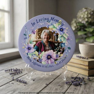 Loving Tribute Garden Floral Keepsake Button
