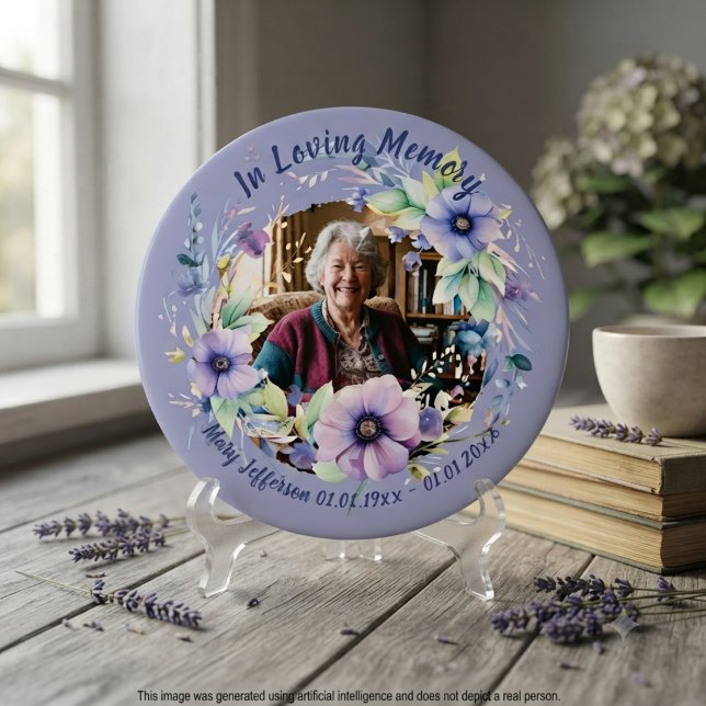 Loving Tribute Garden Floral Keepsake Button (Soft floral tribute design for a heartfelt memorial gift to honor a cherished loved one.)