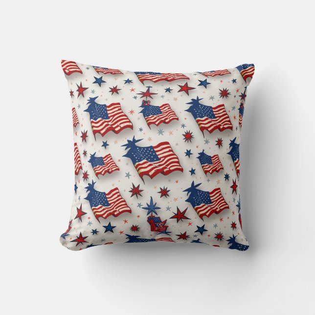 Loving United States Pilows Throw Pillow (Front)