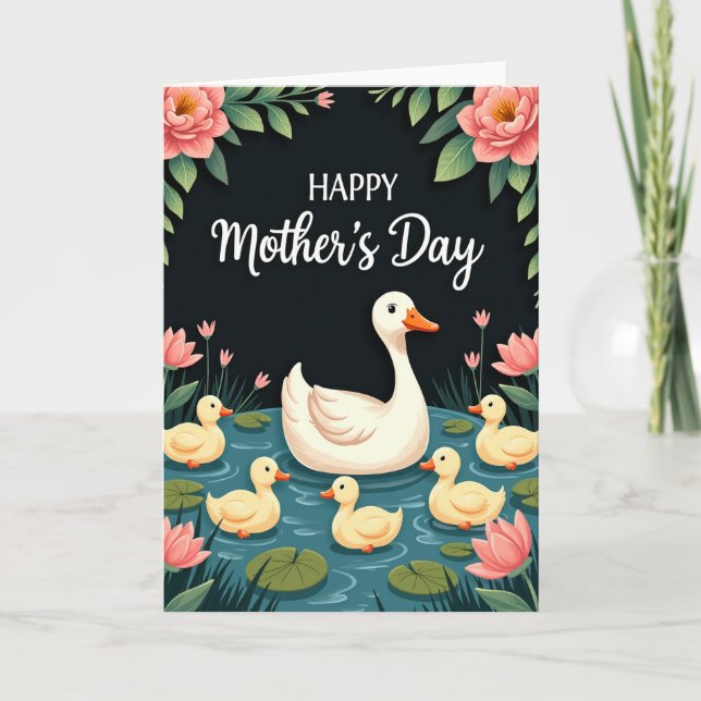 Loving Water Bird Mothers Day Card (Front)