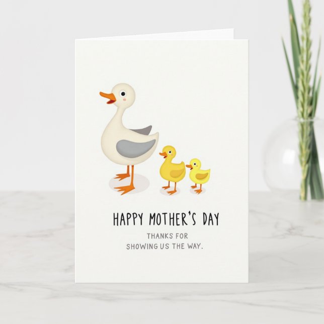 Loving Waterbird Mothers Day Card (Front)