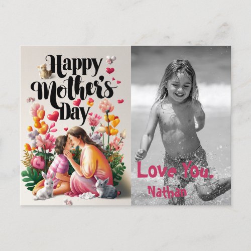  Loving Whimsical Mothers Day Photo AP72 Holiday Postcard