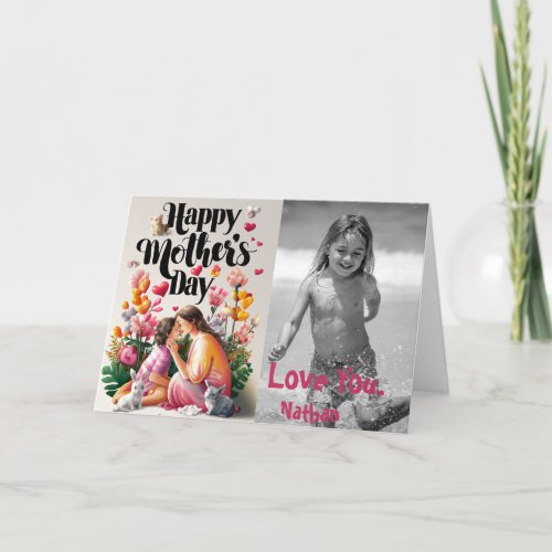  Loving Whimsical Mothers Day Photo AP72 Mom Thank You Card