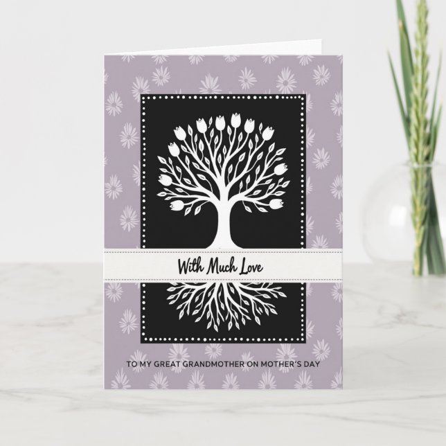 Loving White Tree Mothers Day Card (Front)